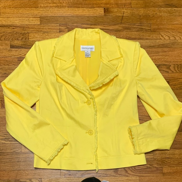 Bloomingdale's Jackets & Coats Bloomingdales Yellow Blazer Poshmark